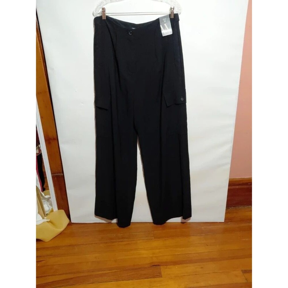 Worthington Size 12 Black Wide Leg Pants